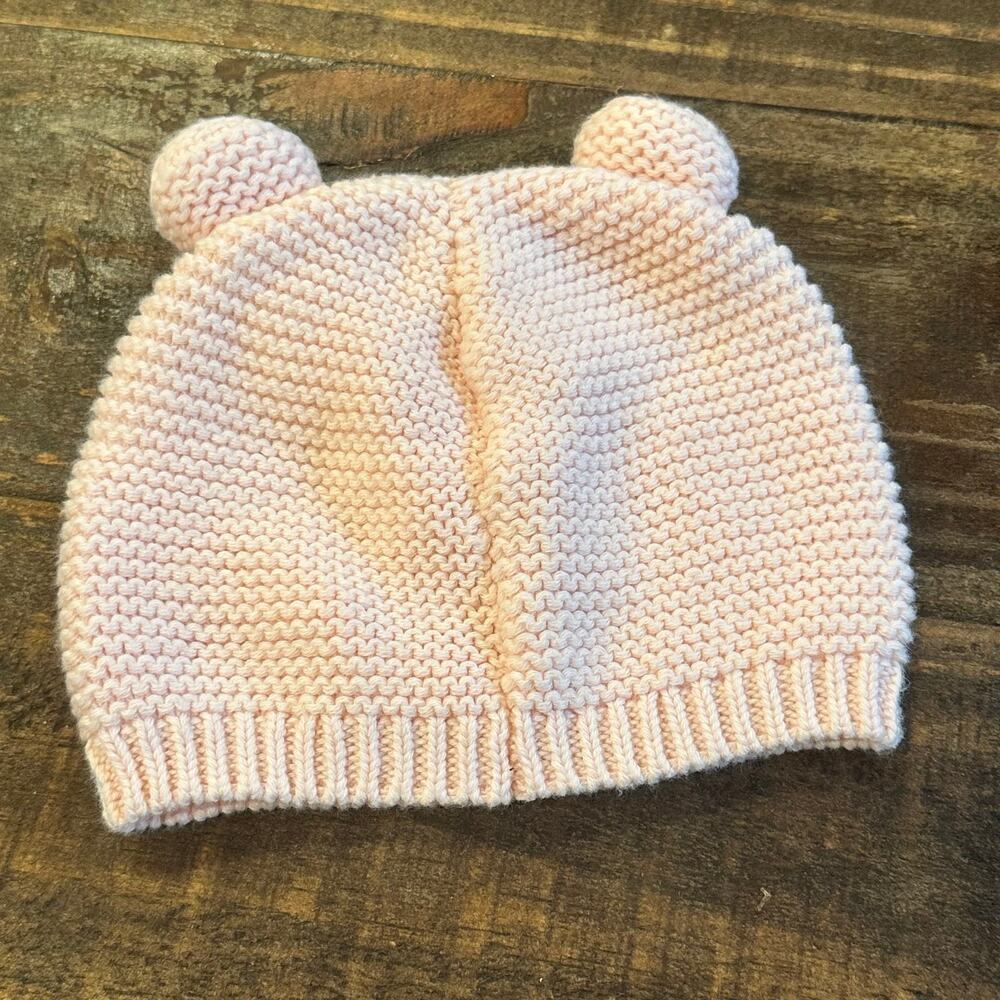 Baby Gap Pink Knit Bear Ear Beanie Hat Infant